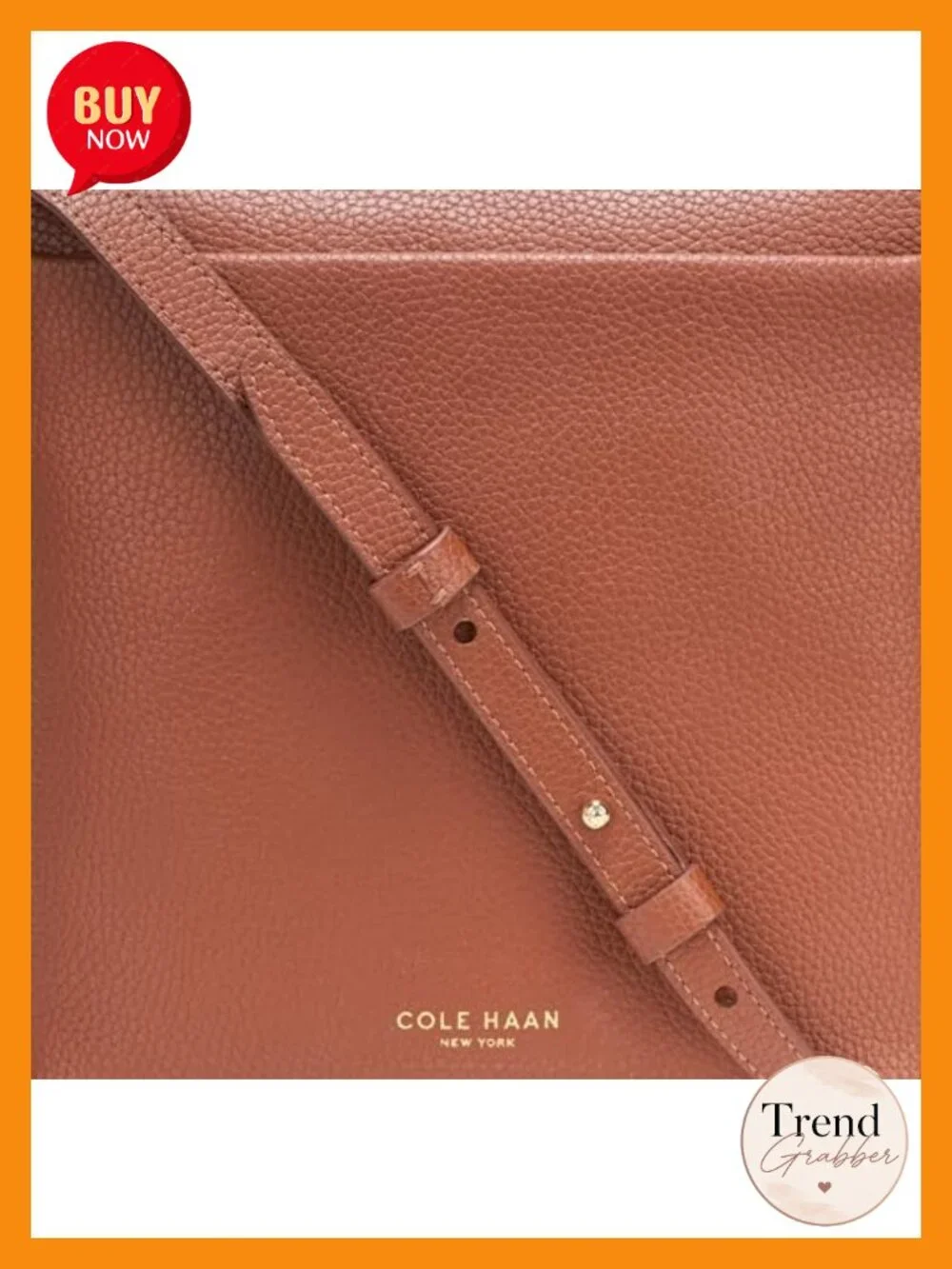Pebbled Leather Crossbody Bag with Adjustable Strap